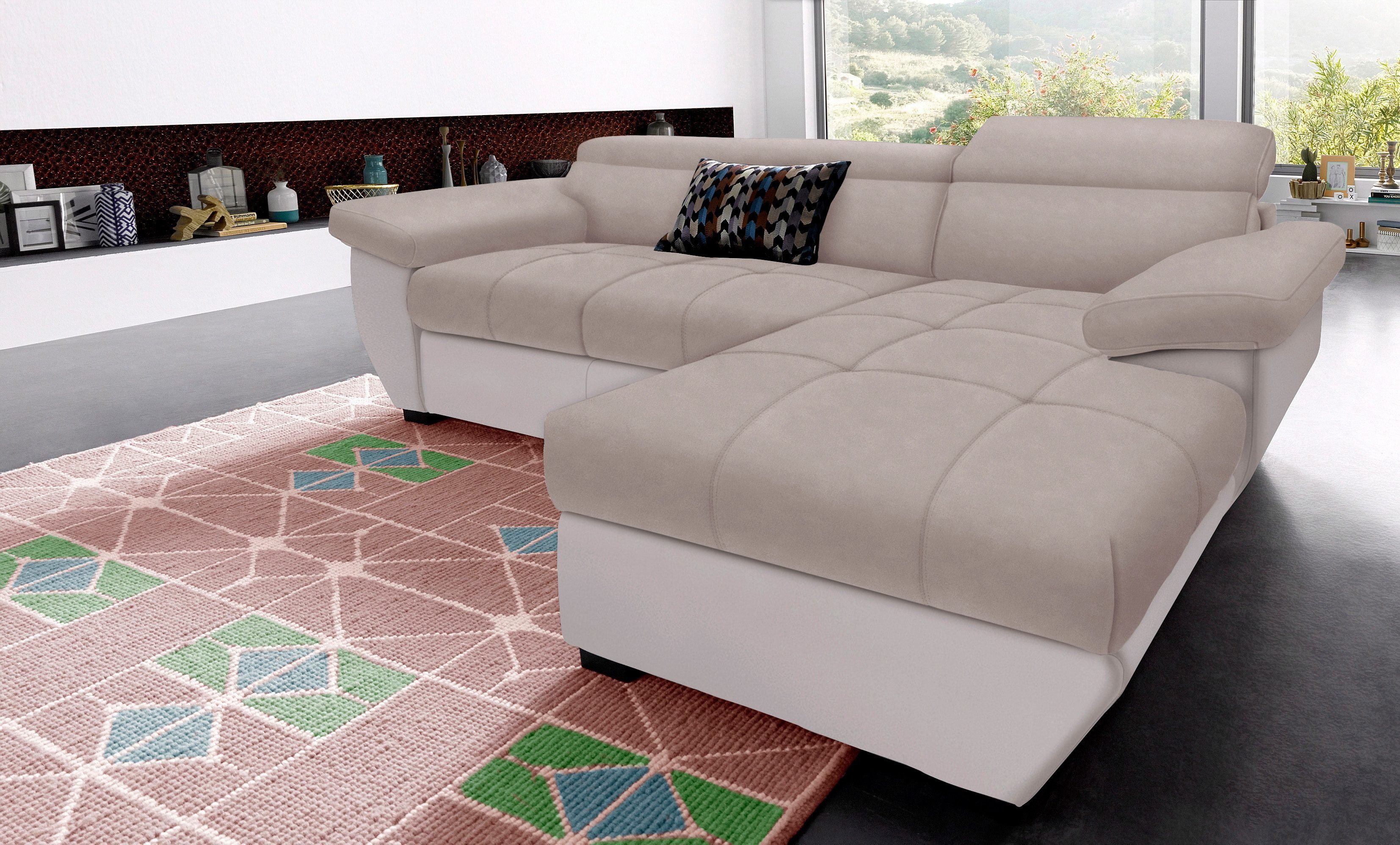 COTTA Ecksofa Speedway L-Form, mit Kopfteilverstellung, günstig online kaufen