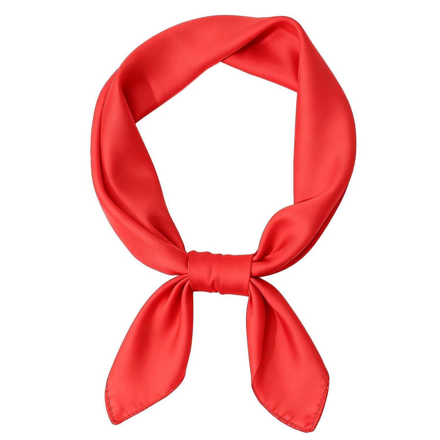 LuxusKollektion Halstuch Halstuch Damen 70x70cm Rot