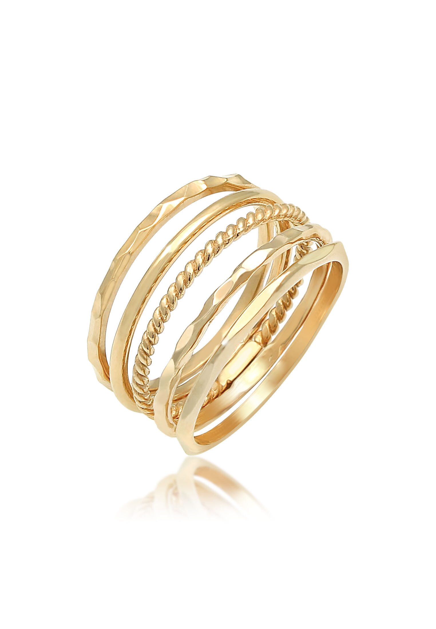 Elli Ring-Set Stapelring Stacking Boho Set (5 tlg) 925 Sterling Silber