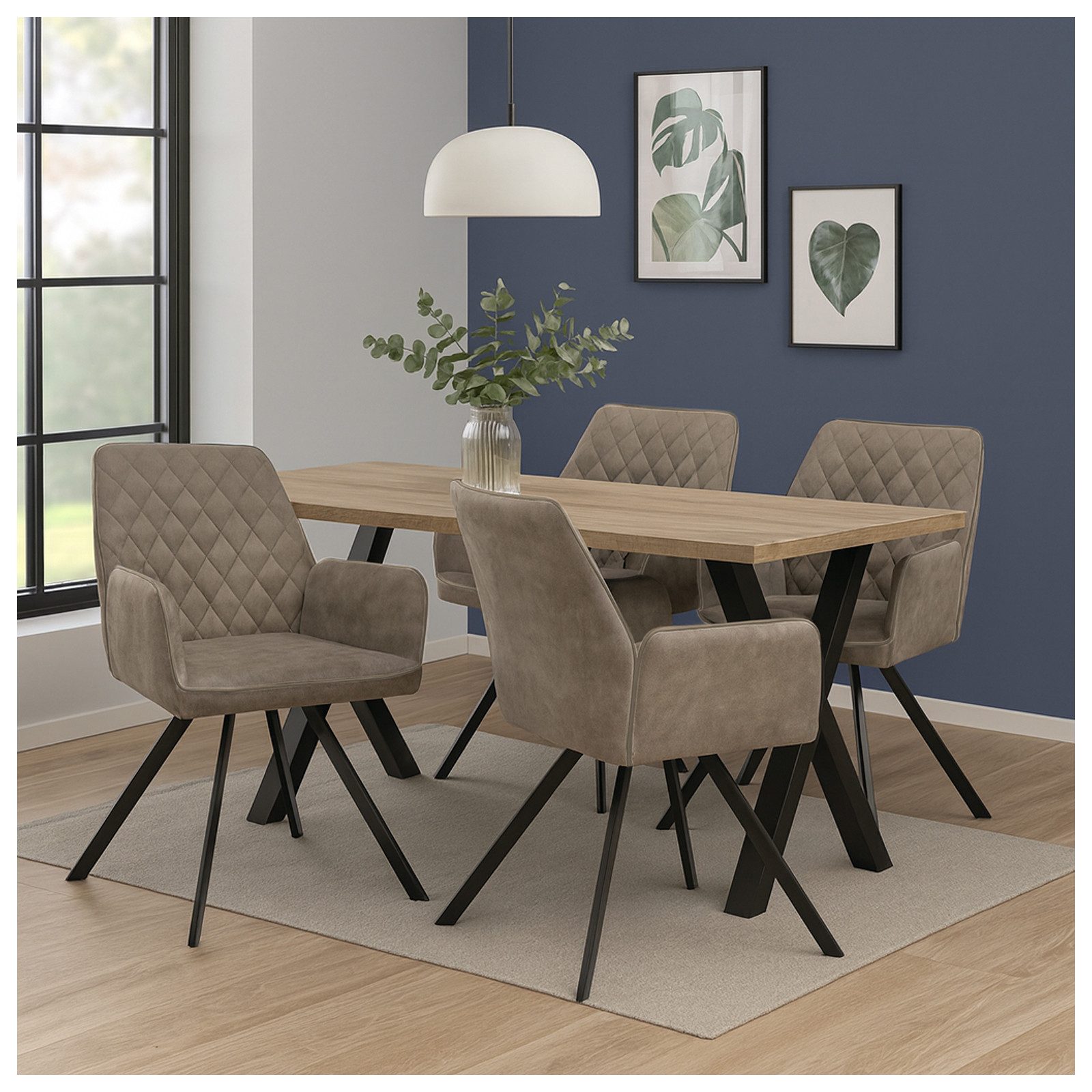 HTI-Living Polsterstuhl Esszimmerstuhl Tumalo Braun 2er-Set (Set, 2 St), Es günstig online kaufen