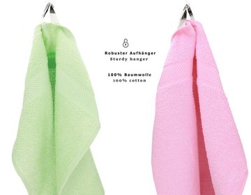 Betz Handtuch Set 10-tlg Set Palermo 4 Duschtücher 6 Handtücher Farbe grün und rosé, 100% Baumwolle (10 Teile, 10-St)