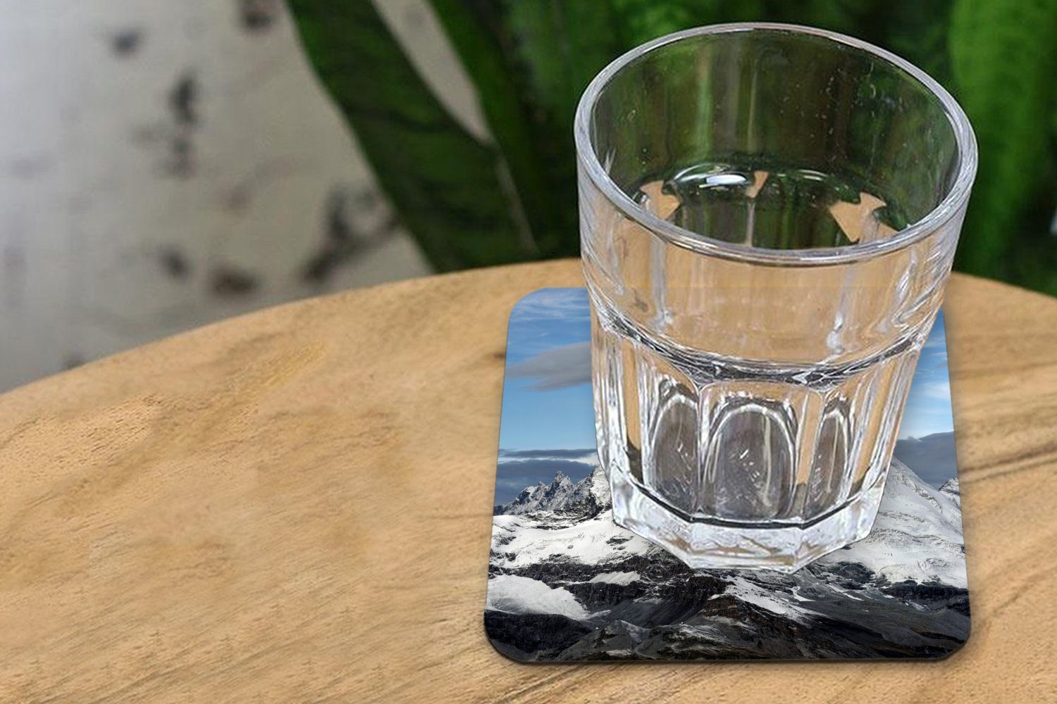 Glasuntersetzer, Wolken Gläser, Untersetzer, MuchoWow dem für Matterhorn Tasse Zubehör in über der 6-tlg., Glasuntersetzer Tischuntersetzer, Schweiz, Korkuntersetzer,
