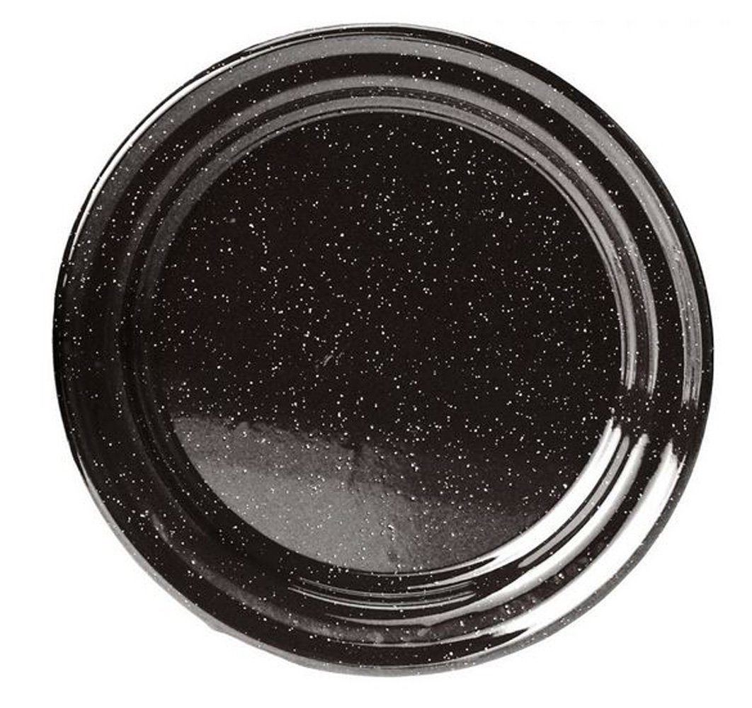 GSI Teller GSI Emaille Teller flach, 26cm, schwarz