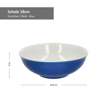 Ritzenhoff & Breker Servierschale 4er Set Schale 18cm Indigo-Blau Doppio - Ritzenhoff 64216, Porzellan