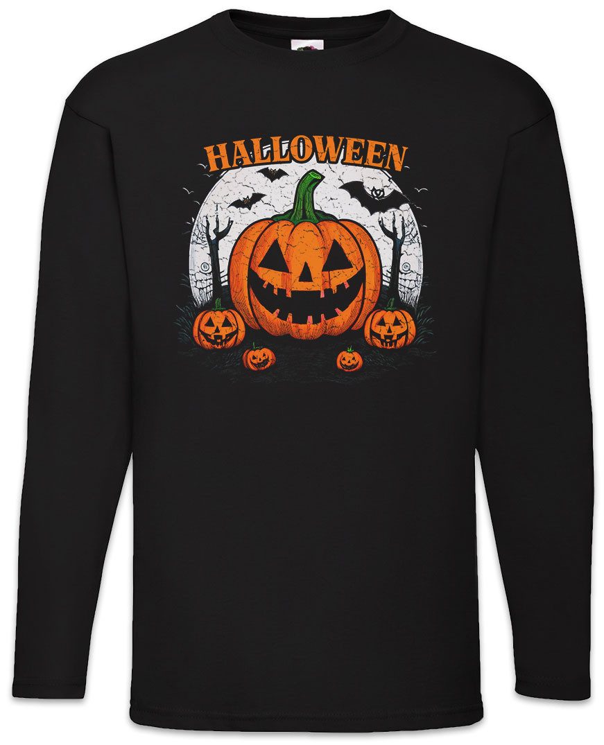 Langarmshirt Halloween Pumpkins & Bats Langarm T-Shirt Kürbis Horror Costume