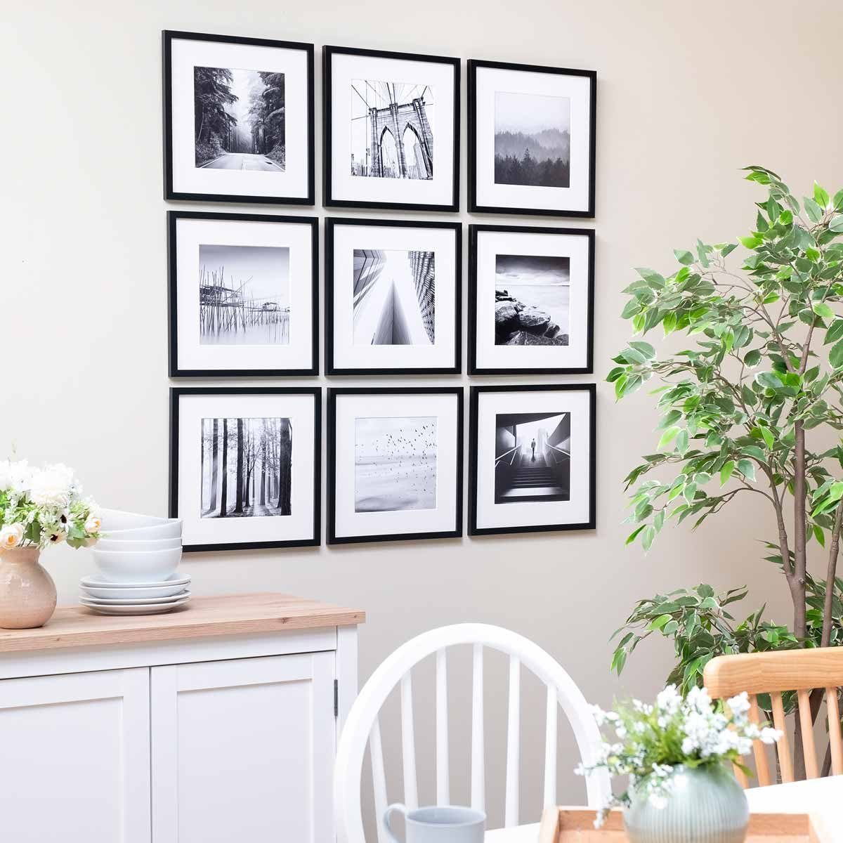 PHOTOLINI Bilderrahmen 9er Set 30x30 cm günstig online kaufen