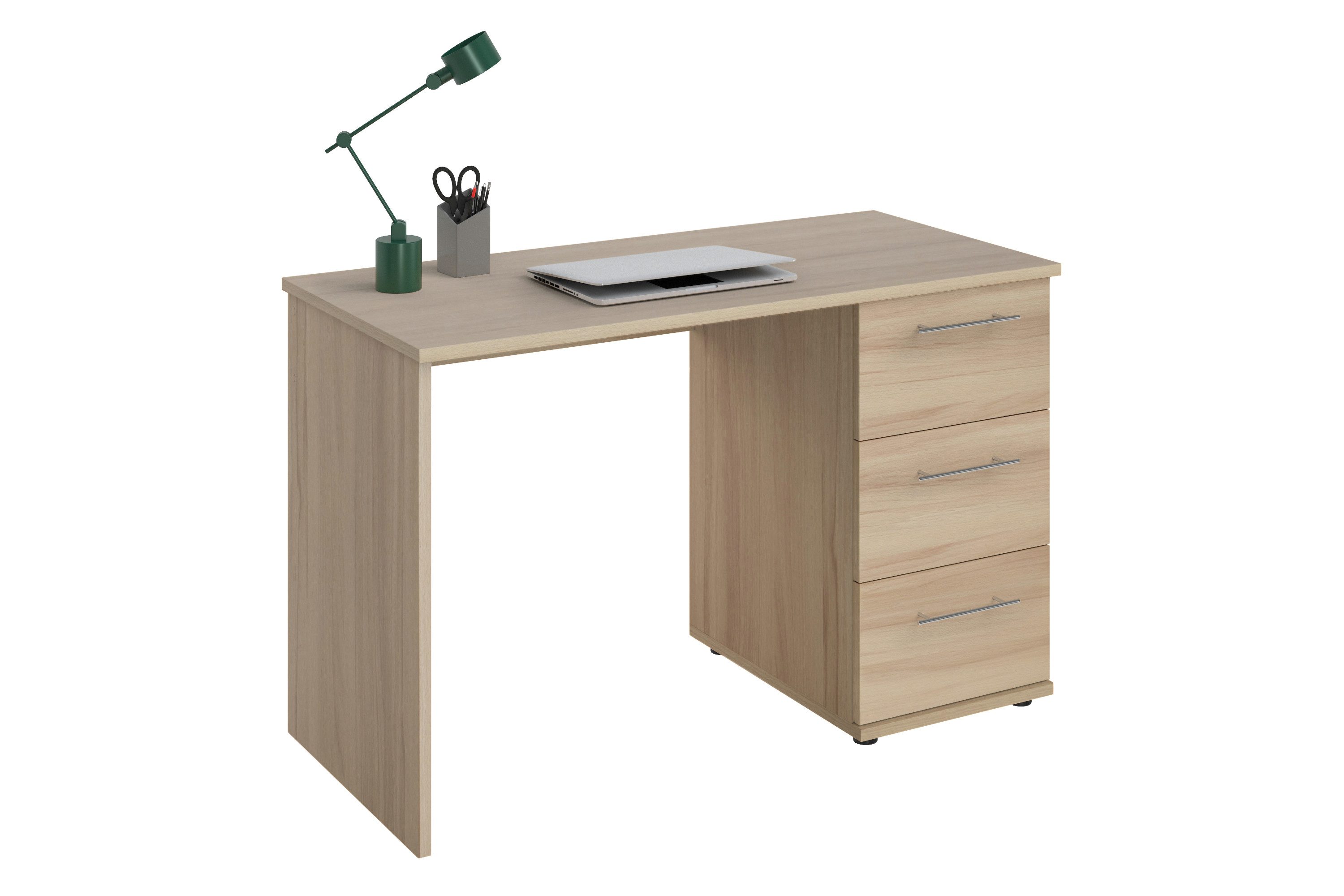 VOGL Möbelfabrik Schreibtisch Tobi, mit 3 Schubkästen, optional mit Tastaturauszug, Breite 115 cm