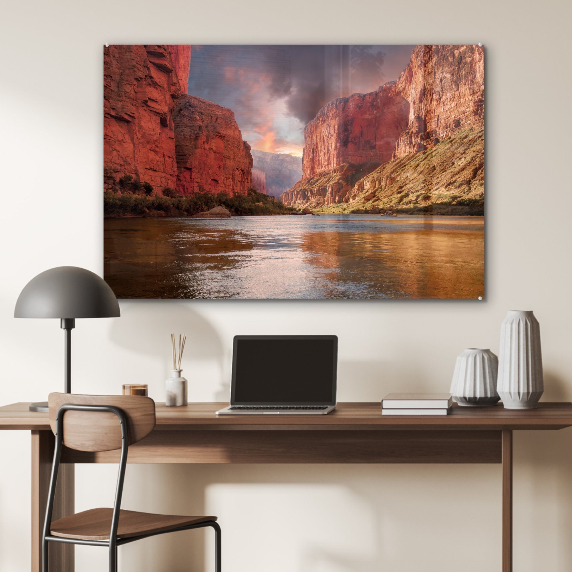 Fluss Grand MuchoWow Acrylglasbild (1 & - Landschaft, Canyon Schlafzimmer St), Colorado - Wohnzimmer Amerika - - Acrylglasbilder