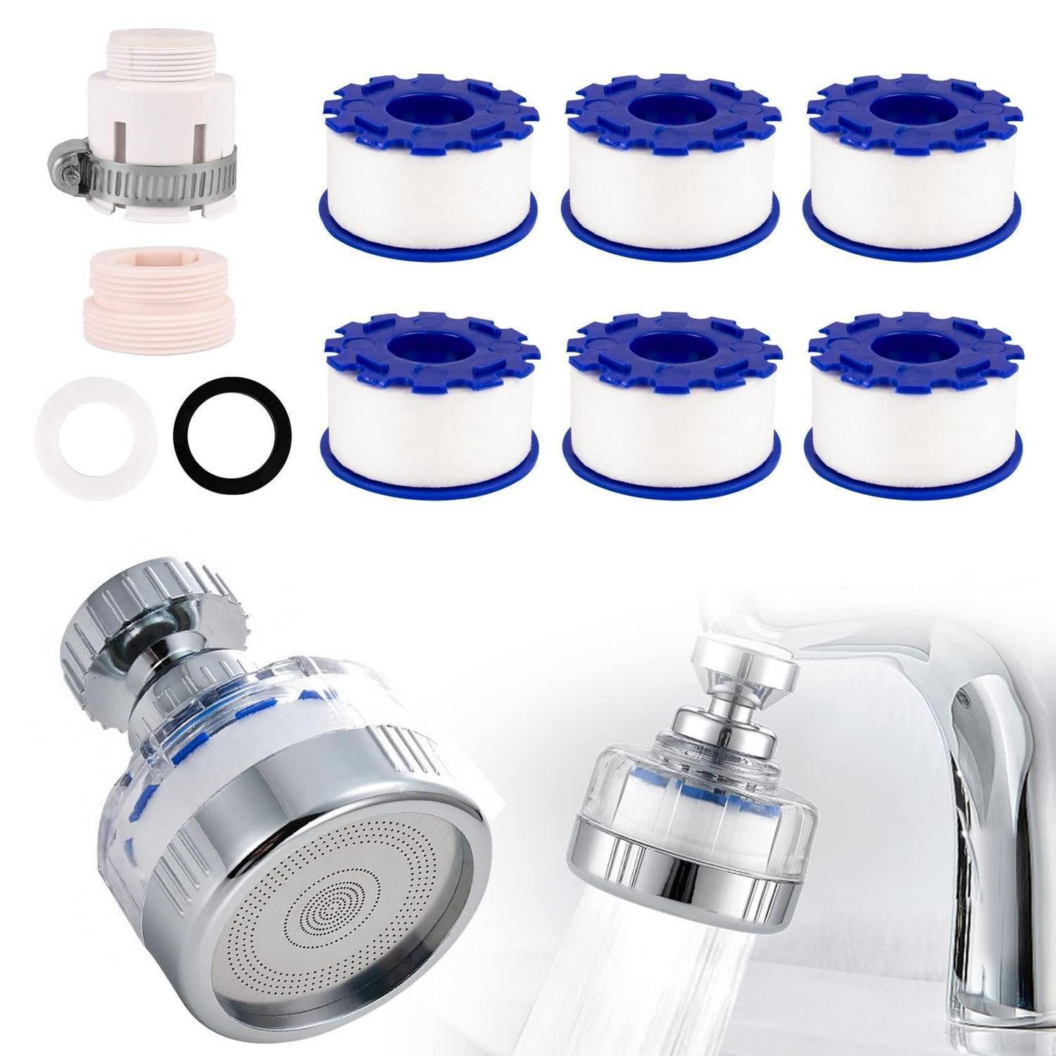 LuxusKollektion Wasserhahnfilter Wasserhahnfilter mit 7 Filterelementen