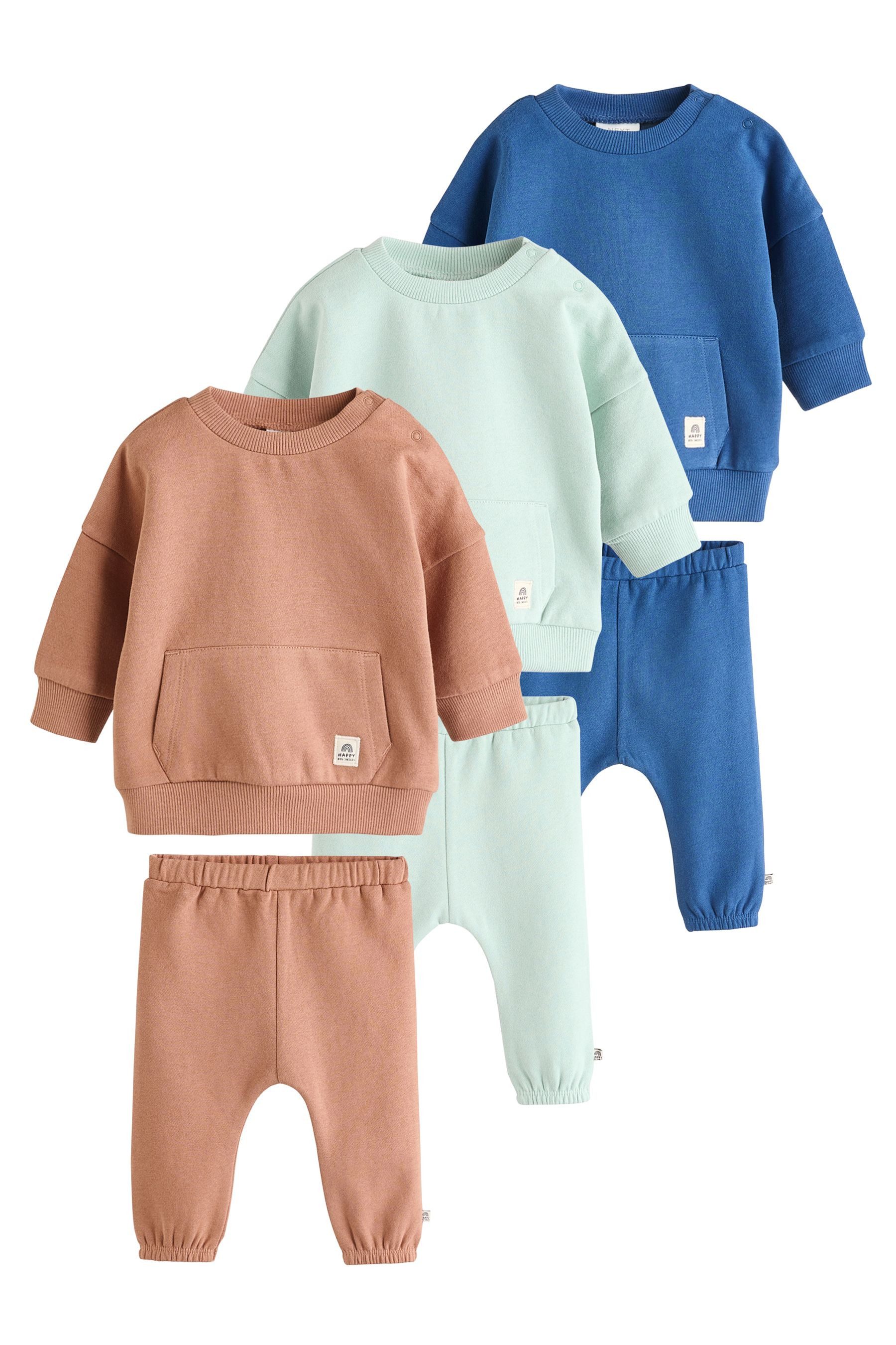 Next Sweatanzug Baby Sweatshirt und Jogginghose, 6-teiliges Set (6-tlg)