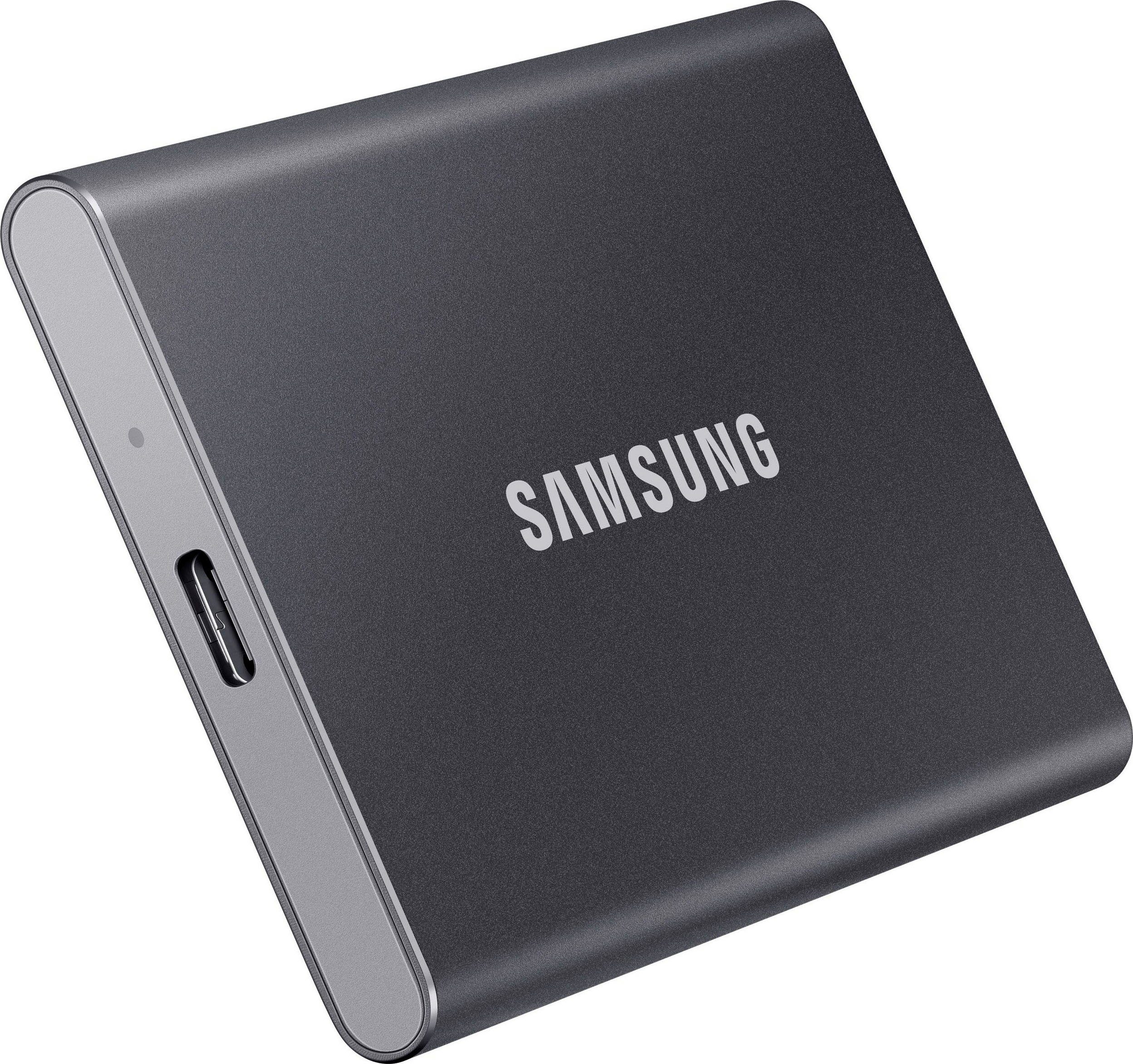 Samsung T7 SSD-Festplatte (2 TB) 3,5" 1050 MB/S Lesegeschwindigkeit, 1000 MB/S Schreibgeschwindigkeit