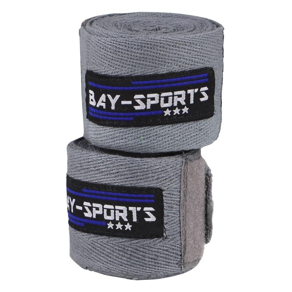 Boxbandagen m 3 unelastisch Box-Bandagen Handbandage schwarz BAY-Sports Baumwolle