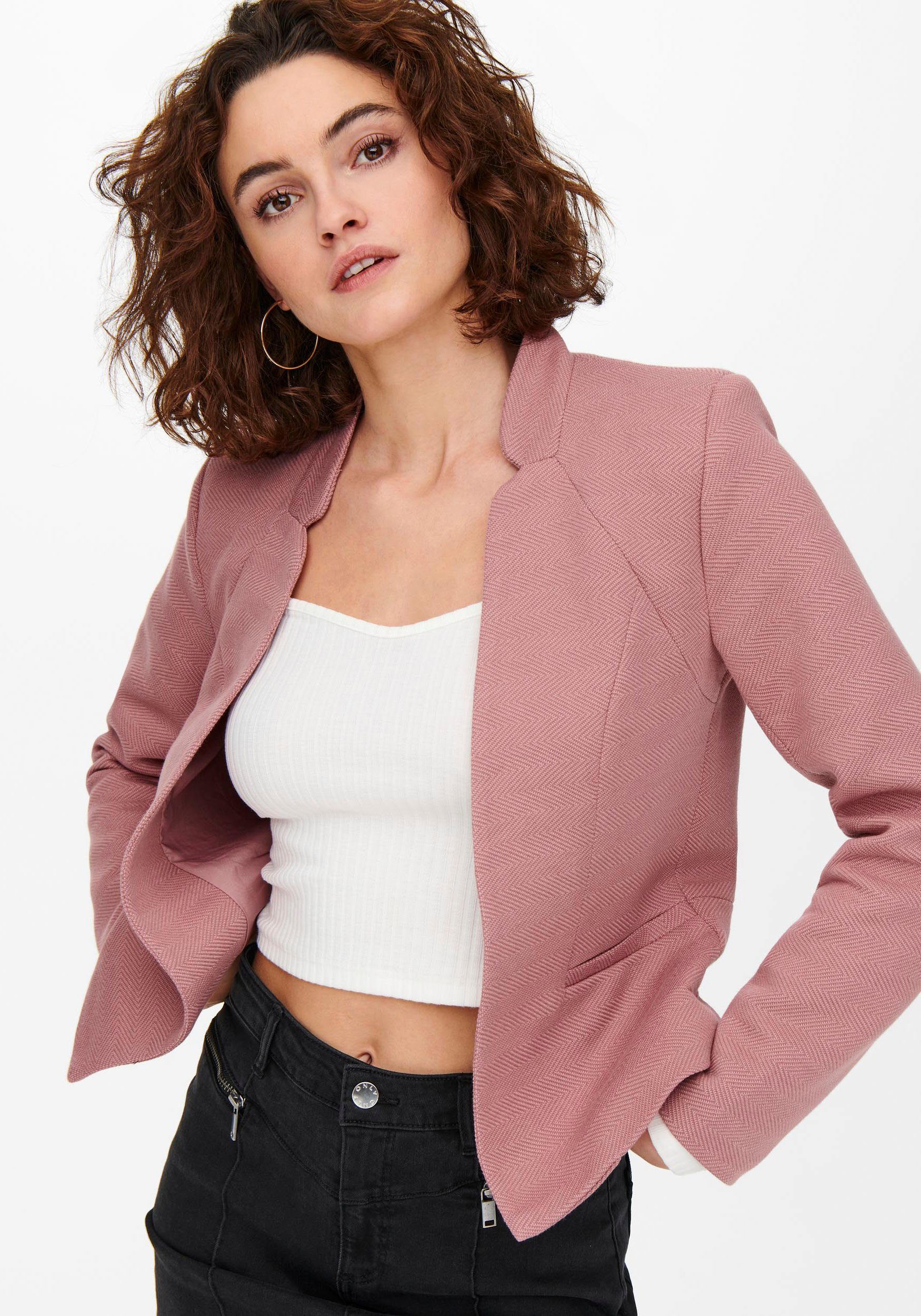 ONLY Kurzblazer ONLADDY-LINEA L/S SHORT BLAZER CC TLR Materialmix, regular fit