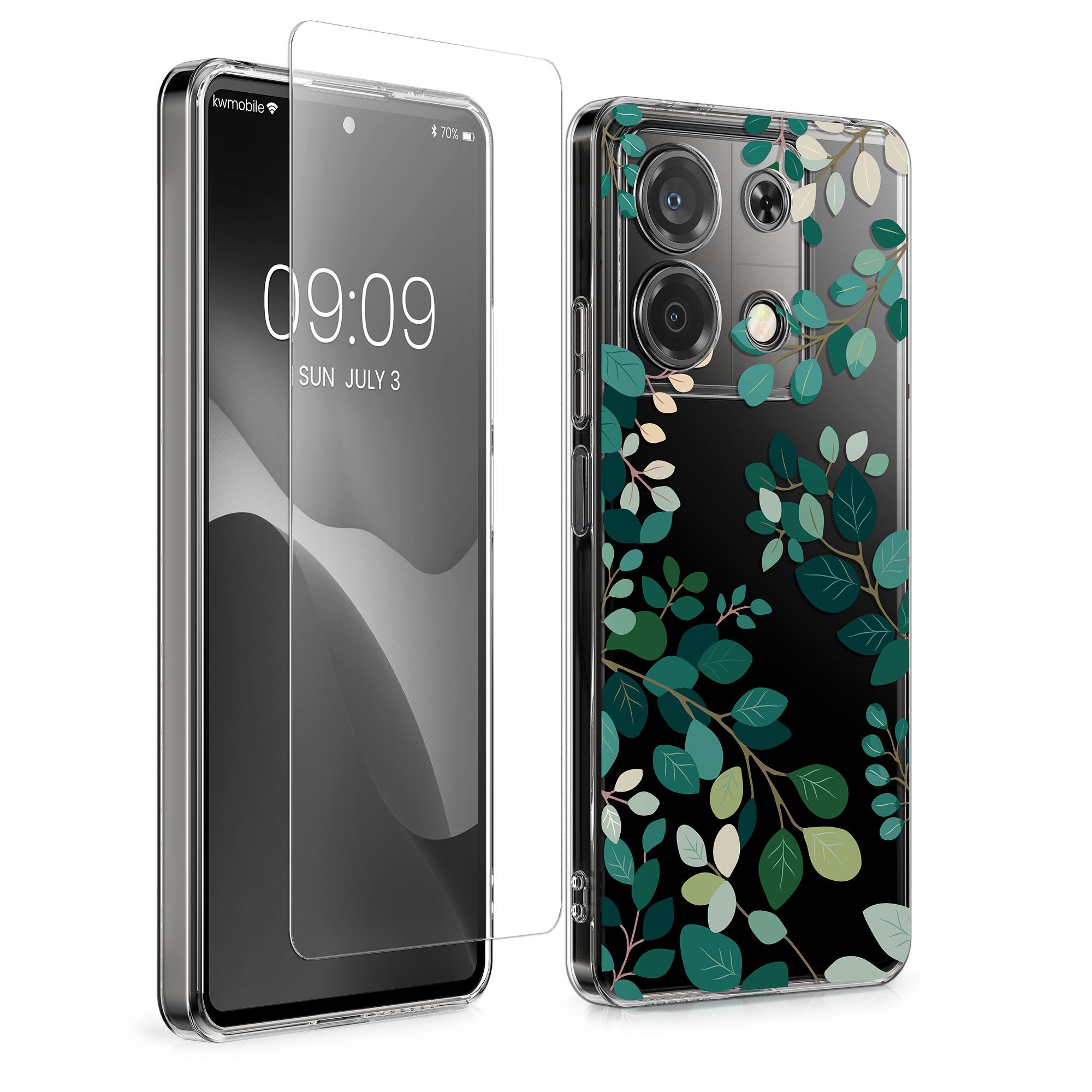 Hülle Für Xiaomi Redmi Note 13 5G | Süßes Wellen-Design In Rot | Stoßfest & Kratzgeschützt | Slim Silikonhülle Mit Kameraschutz
