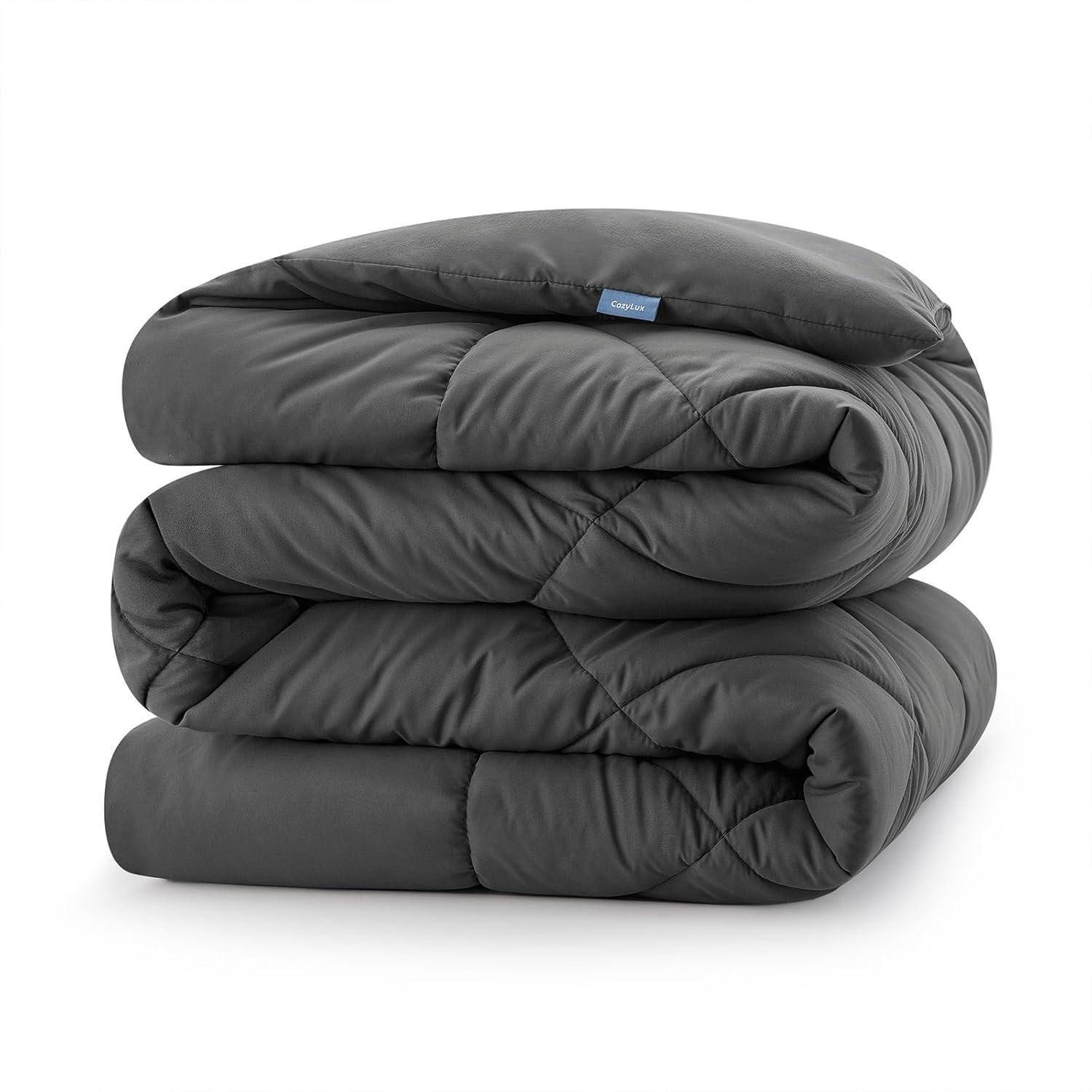 LuxusKollektion 4-Jahreszeitenbett Bettdecke 135x200 Mikrofaser 300gsm Ganzjahresdecke 135 x 200 cm Grau