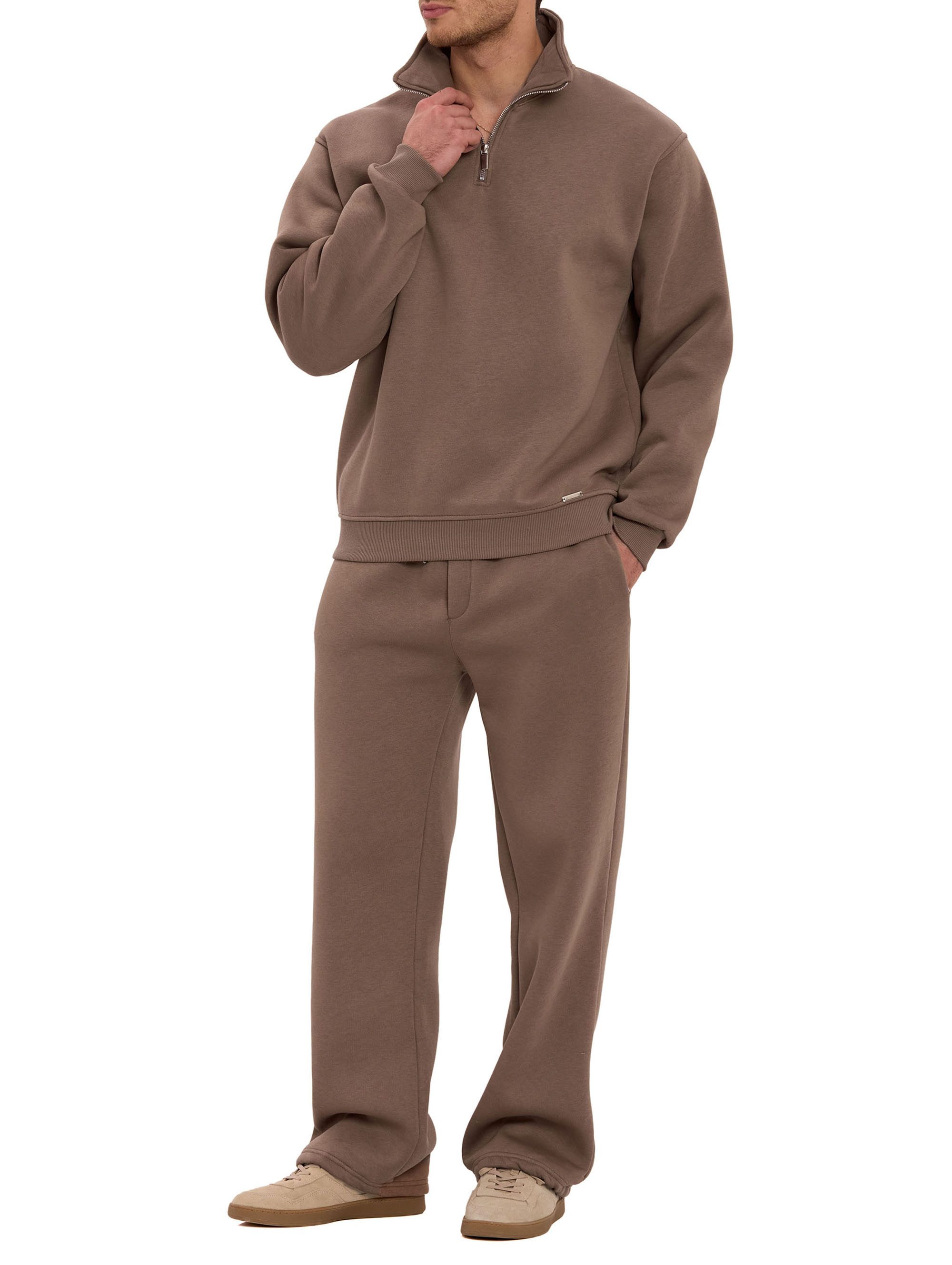 RedBridge Jogginganzug mit Stehkragen und Half Zip Pflegeleichte Loungewear (Set, 2-tlg)