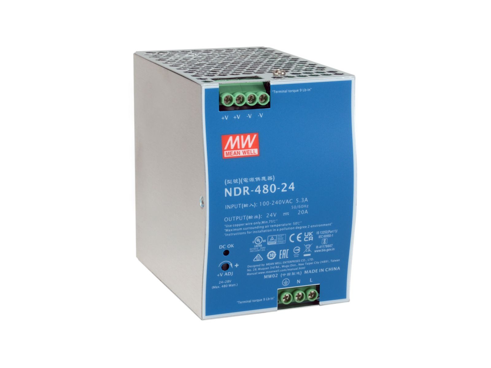 Levelone ind. Netzteil POW-2462 24VDC 480W DIN-Schiene si Netzteil