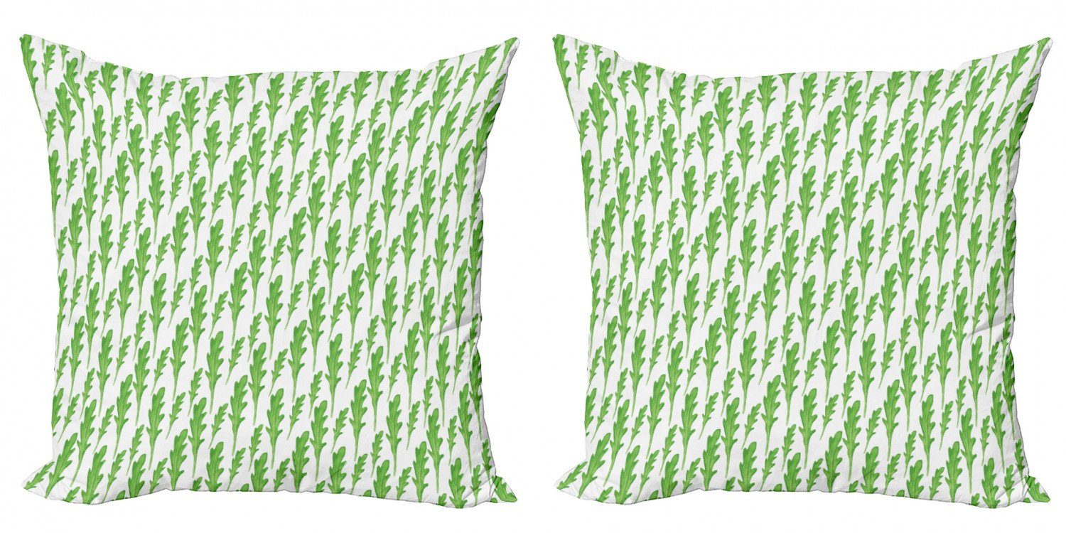 Kissenbezüge Modern Accent Doppelseitiger Digitaldruck, Abakuhaus (2 Stück), Botanisch Aquarell-Art-Blätter
