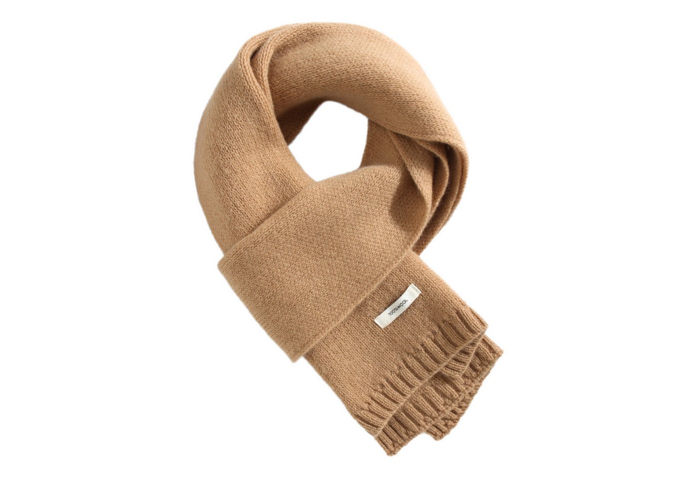 Autrucker Wollschal 100% Schurwolle Wollschal 160x20 cm, Weicher Strickschal, (1-St), für Damen & Herren, Warmer Schal für Winter