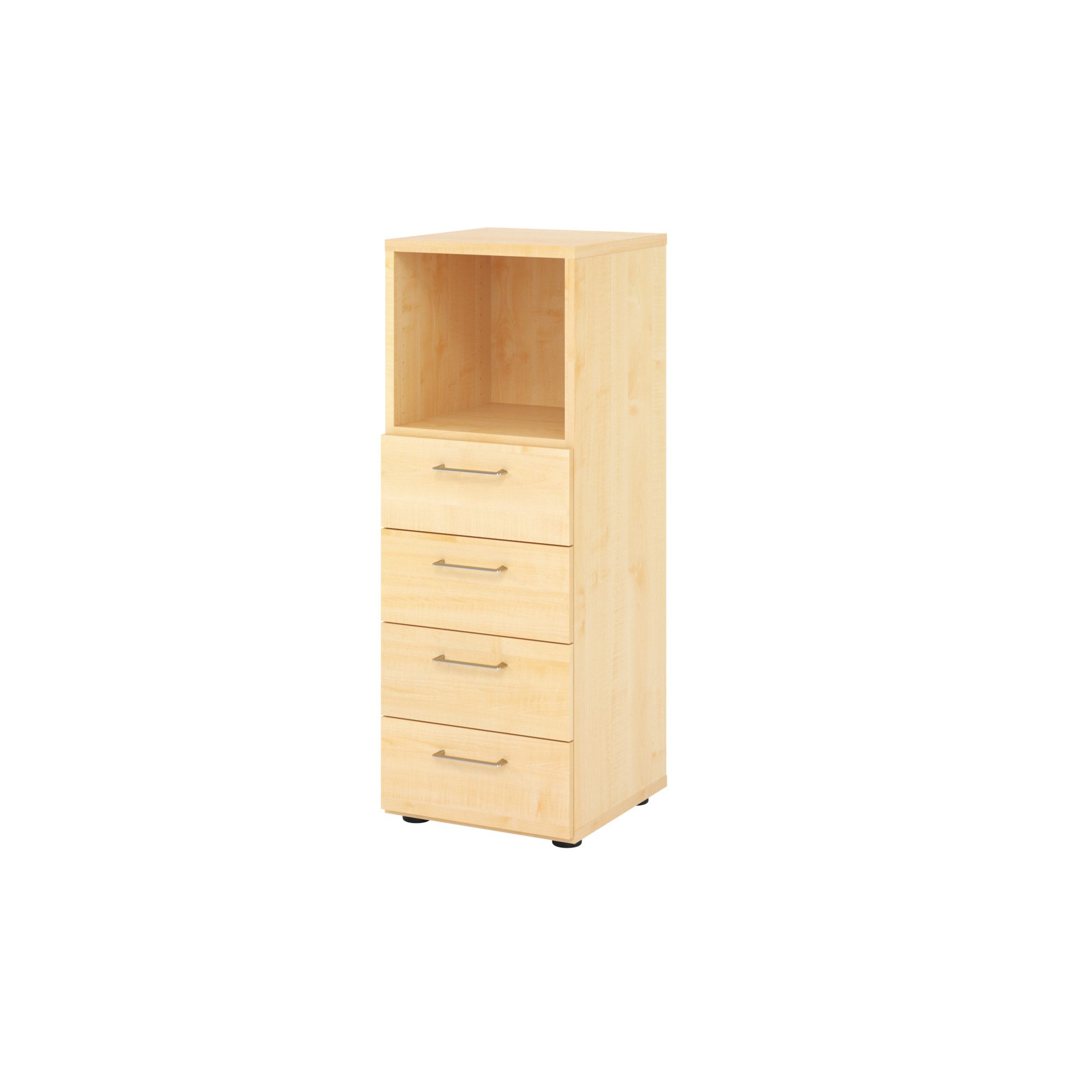 Aktenschrank Regal 3OH 4 Schübe Ahorn/Ahorn