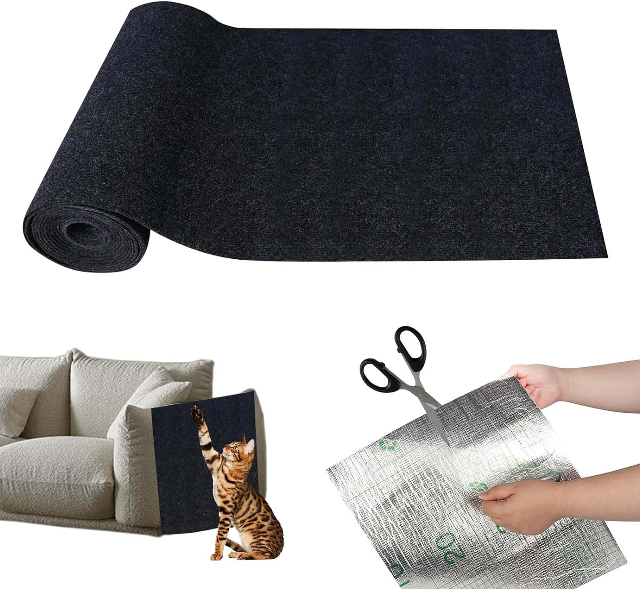Coonoor Kratzmatte Katze Wand Selbstklebend Kratzschutz Sofa Katze, Kratzteppich Ecke DIY