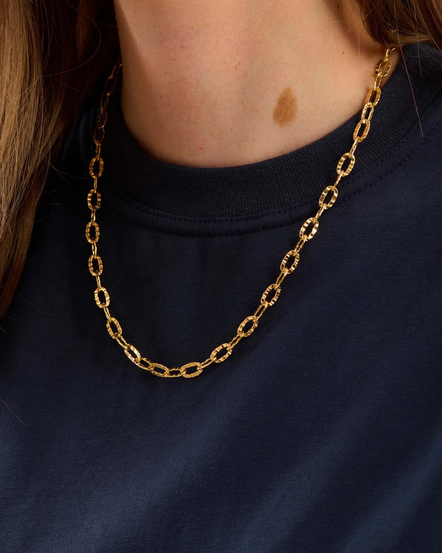 Pernille Corydon Kette Kette Halskette Vergoldet, 925, Ines Damen Anhänger Silber 18 Karat vergoldet ohne