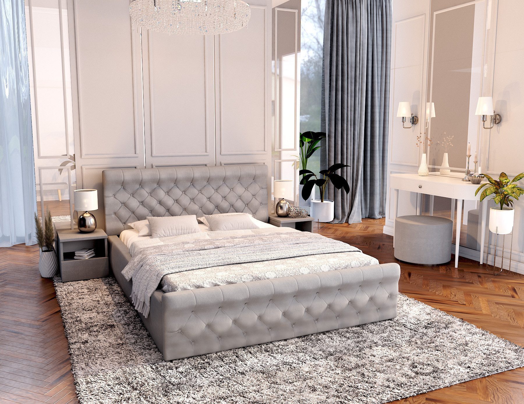 thematys Polsterbett aus Velours 90x200, 120x200, 140x200, 160x200, 180x200 günstig online kaufen