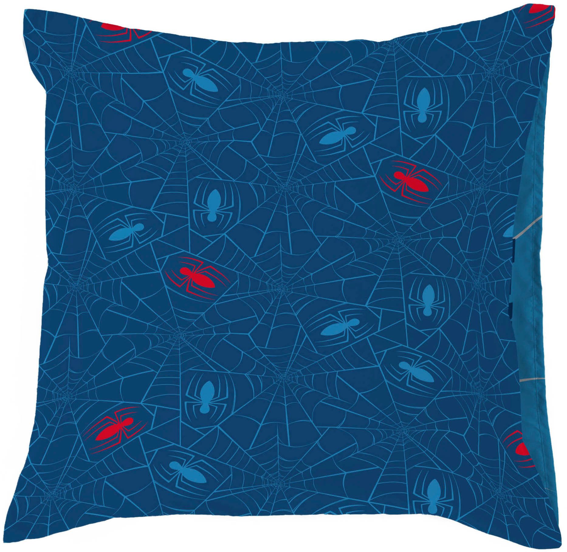MARVEL Kinderbettwäsche Marvel Spiderman Bettbezug-Set 135x200 cm + Kissenbezug 80x80 cm, Washed Cotton, 2 teilig, 100 % Baumwolle, maschinenwaschbar, wendbar – Bild 5 von 5