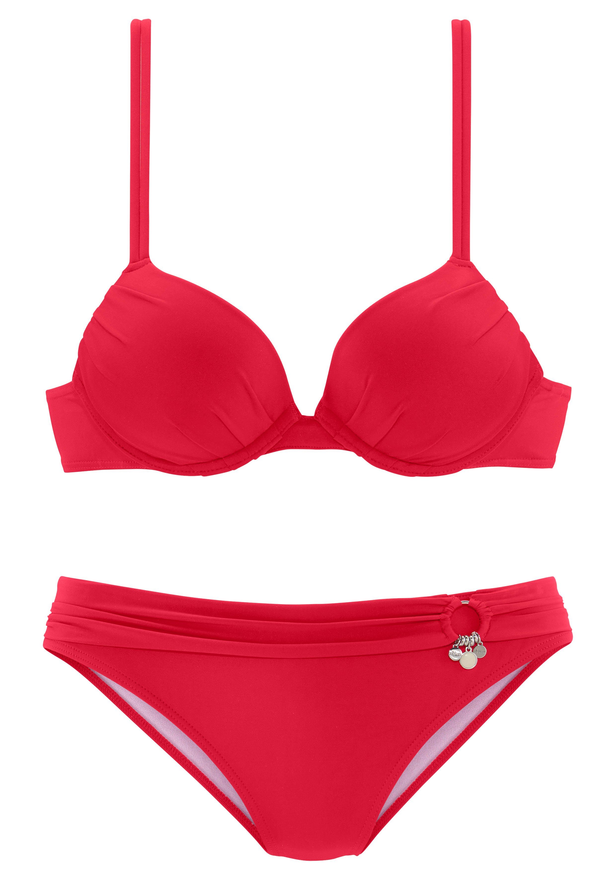 s.Oliver Push-Up-Bikini mit Zierring an der Hose