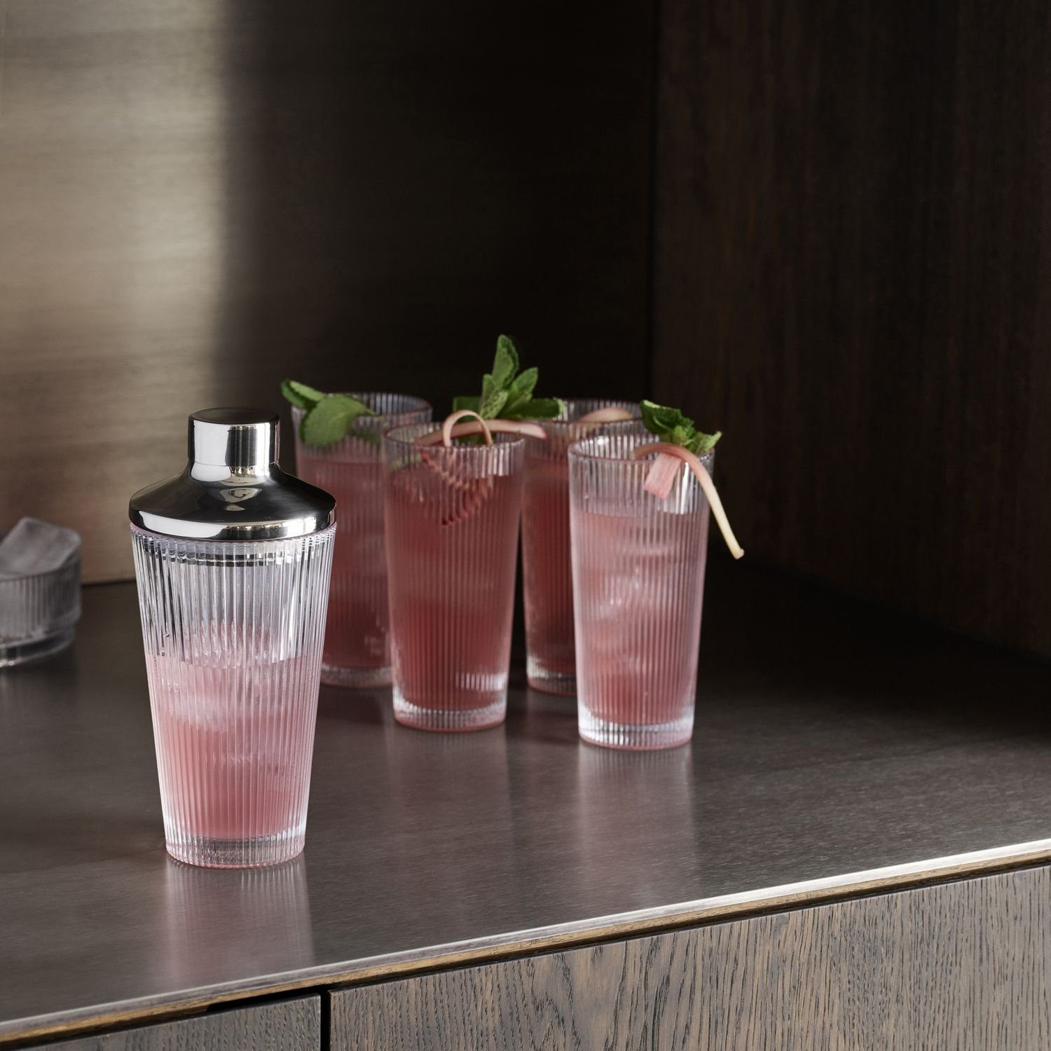 Stelton Cocktail Shaker Pilastro 400 ml, Glas, Edelstahl, Silikon