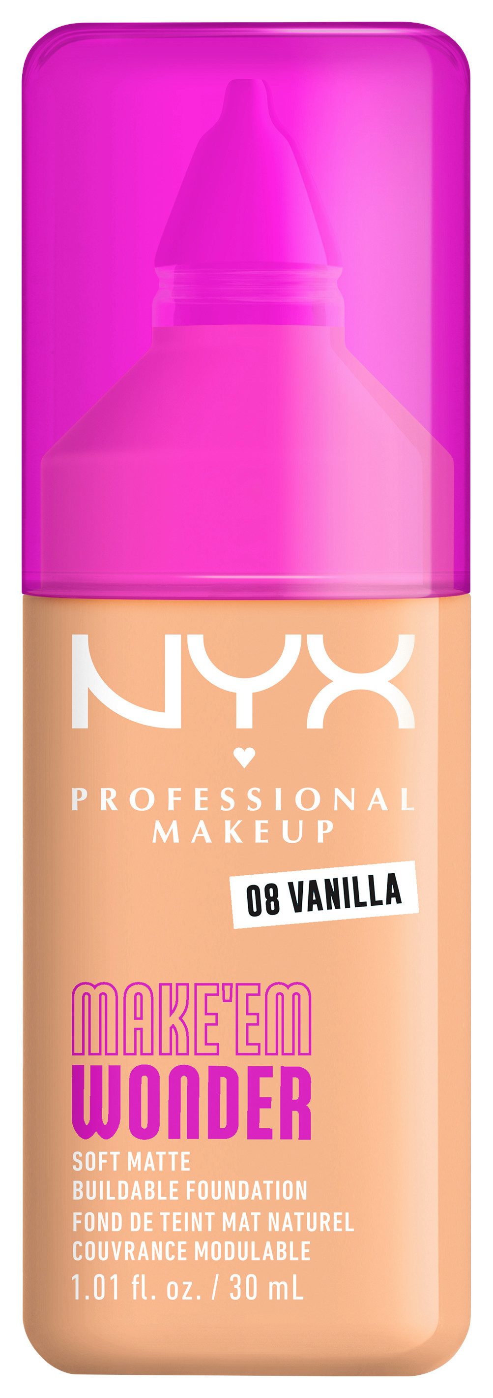 NYX PROFESSIONAL MAKEUP Foundation Make 'EM Wonder Foundation, perfekter No-Makeup-Makeup-Look bis zum Full Glam