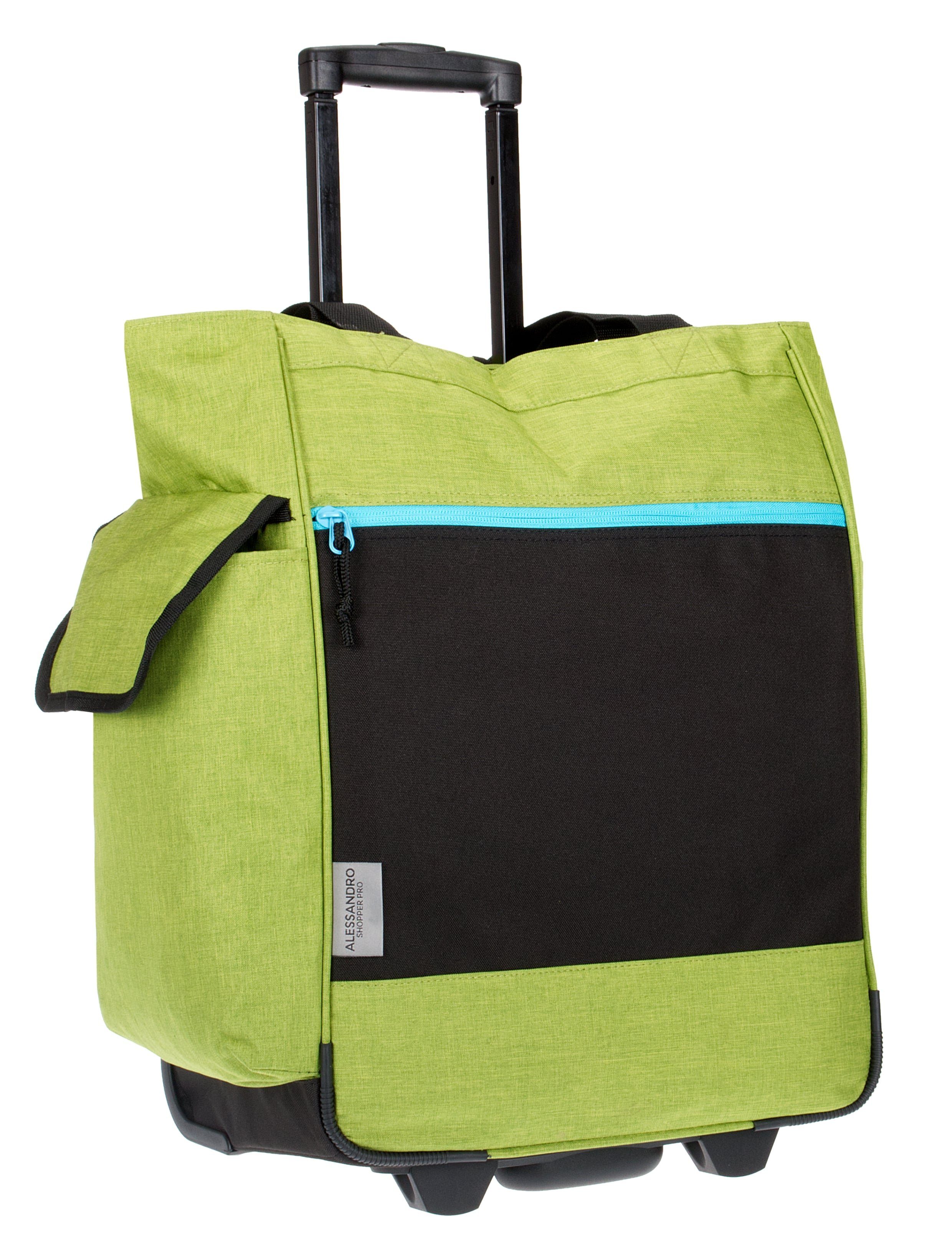 Alessandro Salvatore Einkaufstrolley Pro Shopping Trolley Einkaufswagen, Shoppingroller Einkaufsroller Trolly + Thermotasche
