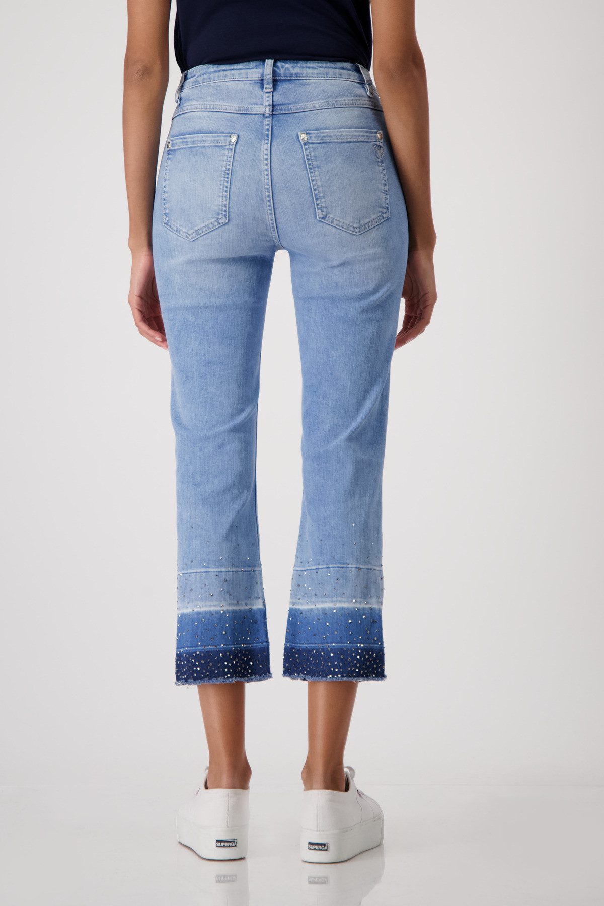 Monari 7/8-Jeans mit Glitzersteinchen günstig online kaufen