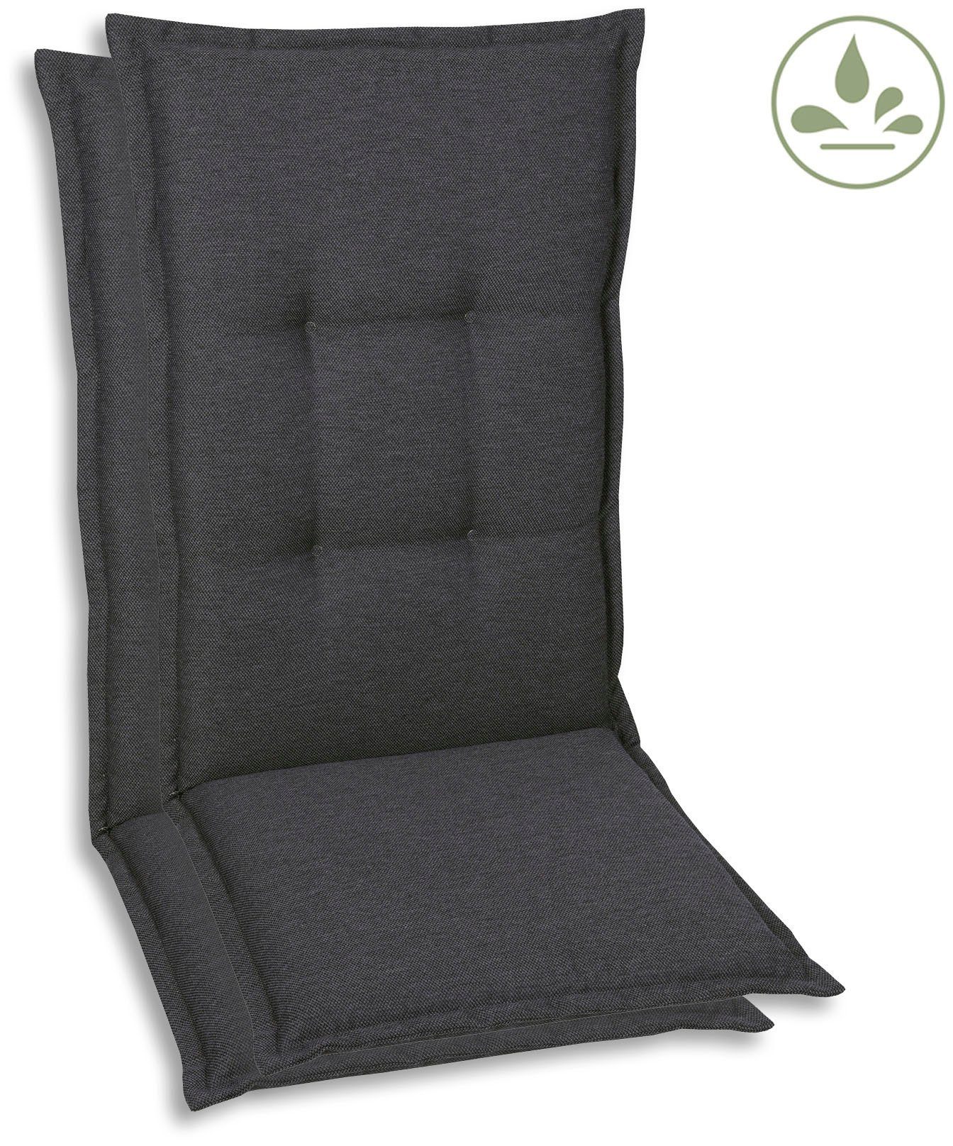 GO-DE Sesselauflage, (Set, 2 St., 50 cm x 7 cm x 120 cm, OTTOs Choice), hoch, wasserabweisend