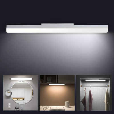 LETGOSPT LED Spiegelleuchte LED Spiegelleuchte Badleuchte Badlampe Spiegellampe badezimmer, LED fest integriert, Tageslichtweiß, 40 60 90cm Badezimmer Lampe 18W 1620lm, LED Make-up Light