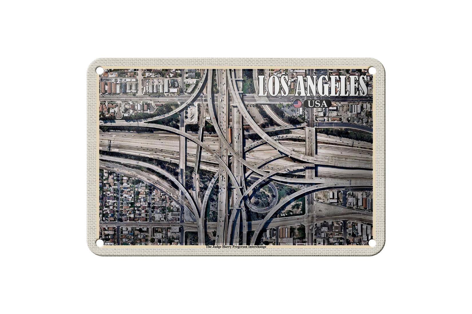 Metallschild Reise 18x12cm Los Angeles USA Judge Harry Pregerson