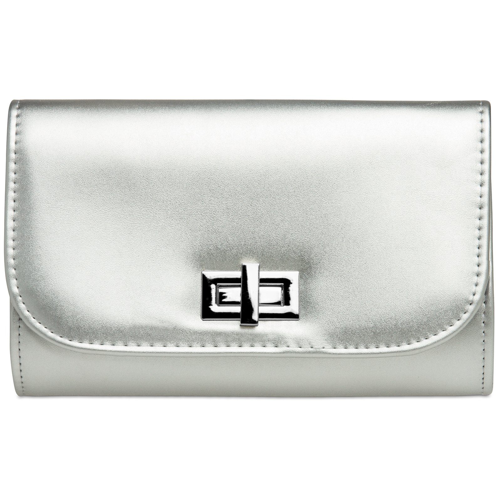 Caspar Clutch Caspar TA364 elegante Damen Abendtasche mit langer Kette und Drehverschluss