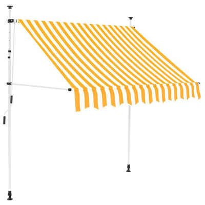 vidaXL Markise Einziehbare Markise Handbetrieben 150 cm Orange/Weiß Gestreift