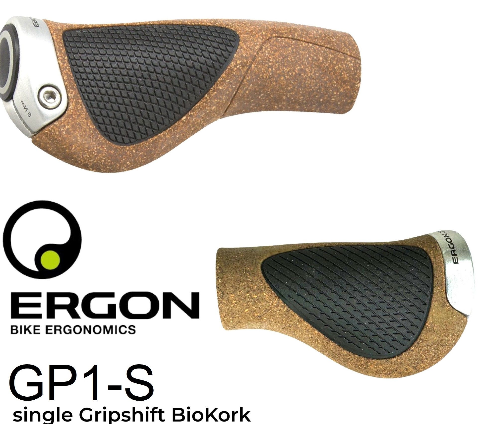 Ergon Fahrradlenker Ergon GP1-S BioKork Smal Single Shift Rohloff / Nexus Griffe