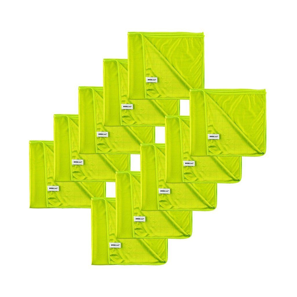 cm, (Spar-Set, 60 limette Kochblume 50 10-tlg), Qualtität Geschirrtuch Poliertuch 280g/qm x