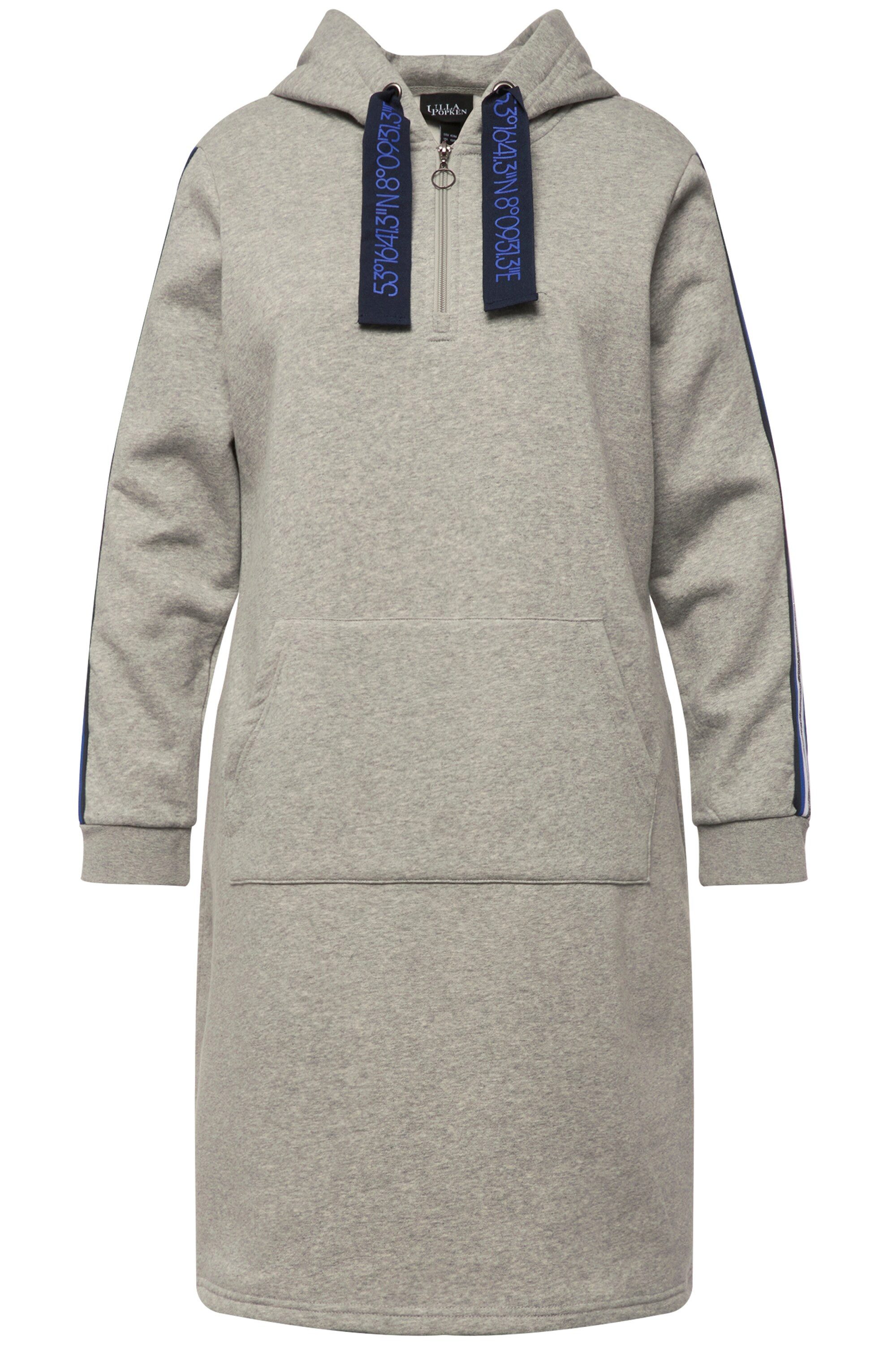 Ulla Popken Jerseykleid Sweatkleid A-Linie Kapuze günstig online kaufen