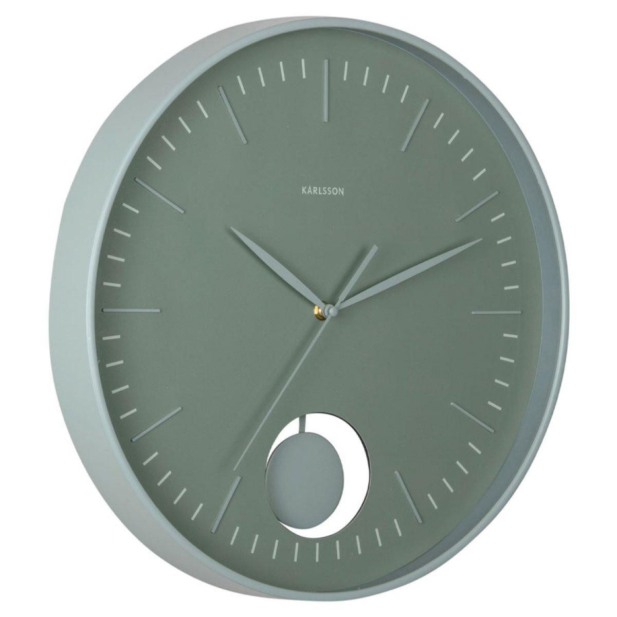 Karlsson Uhr Wanduhr Grato Pendulum Grün