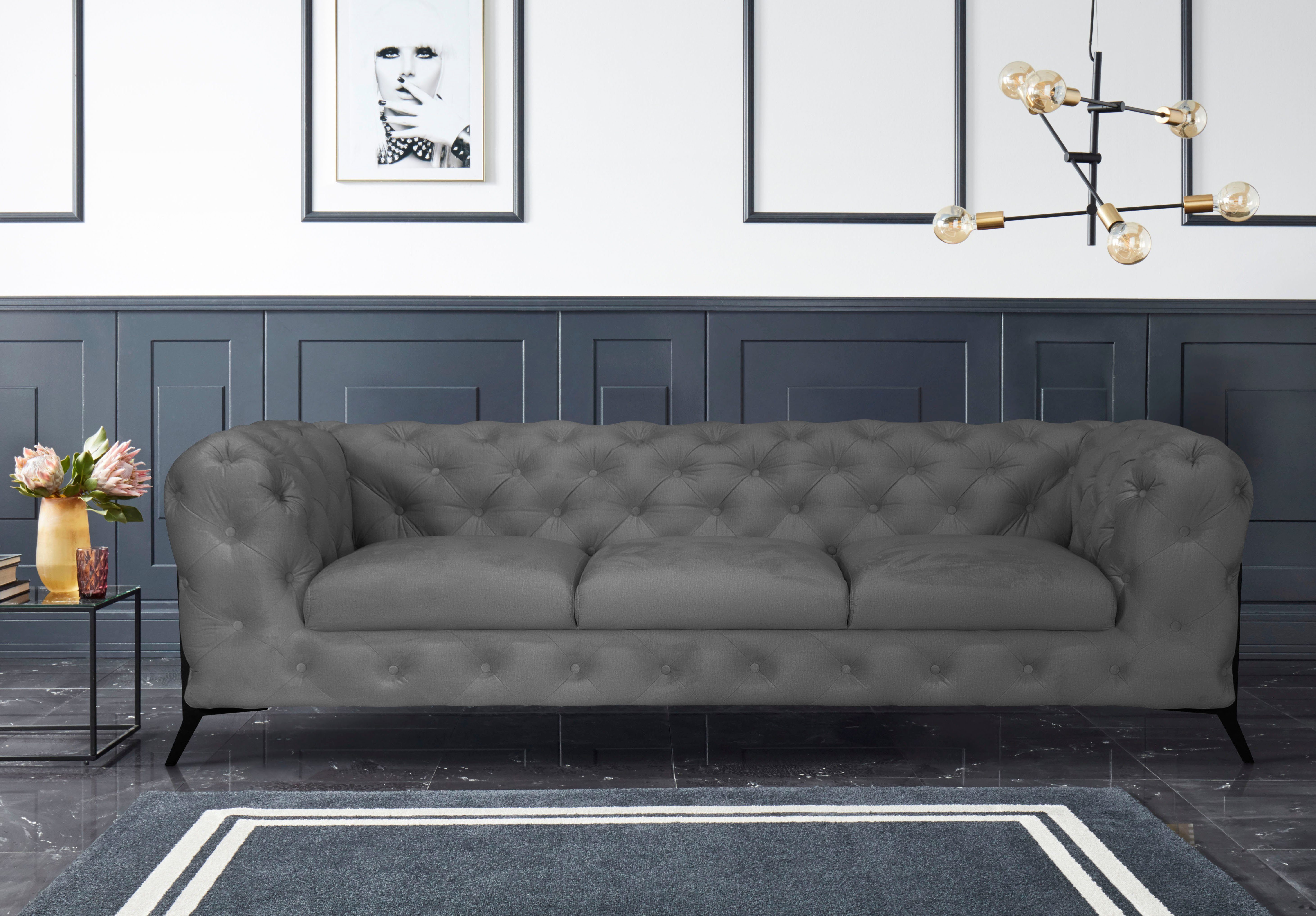 Leonique Chesterfield-Sofa Amaury, aufwändige Knopfheftung, moderne günstig online kaufen