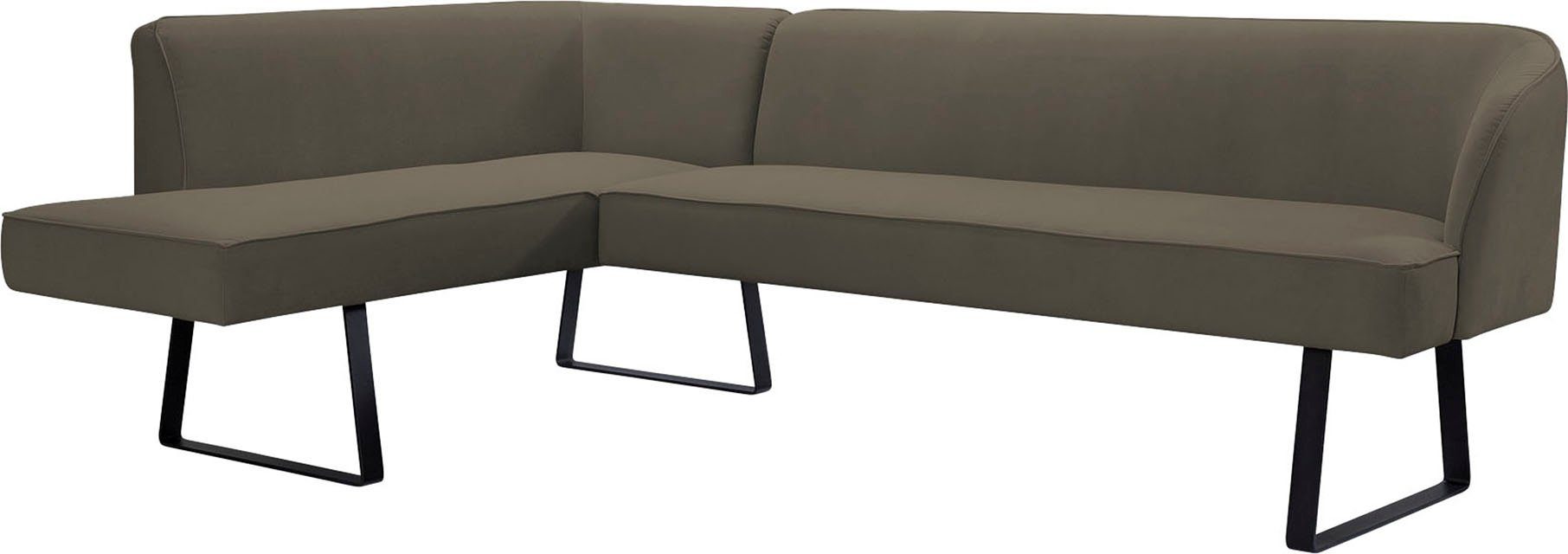exxpo - sofa fashion Eckbank "Americano", mit Keder und Metallfüßen, Bezug günstig online kaufen