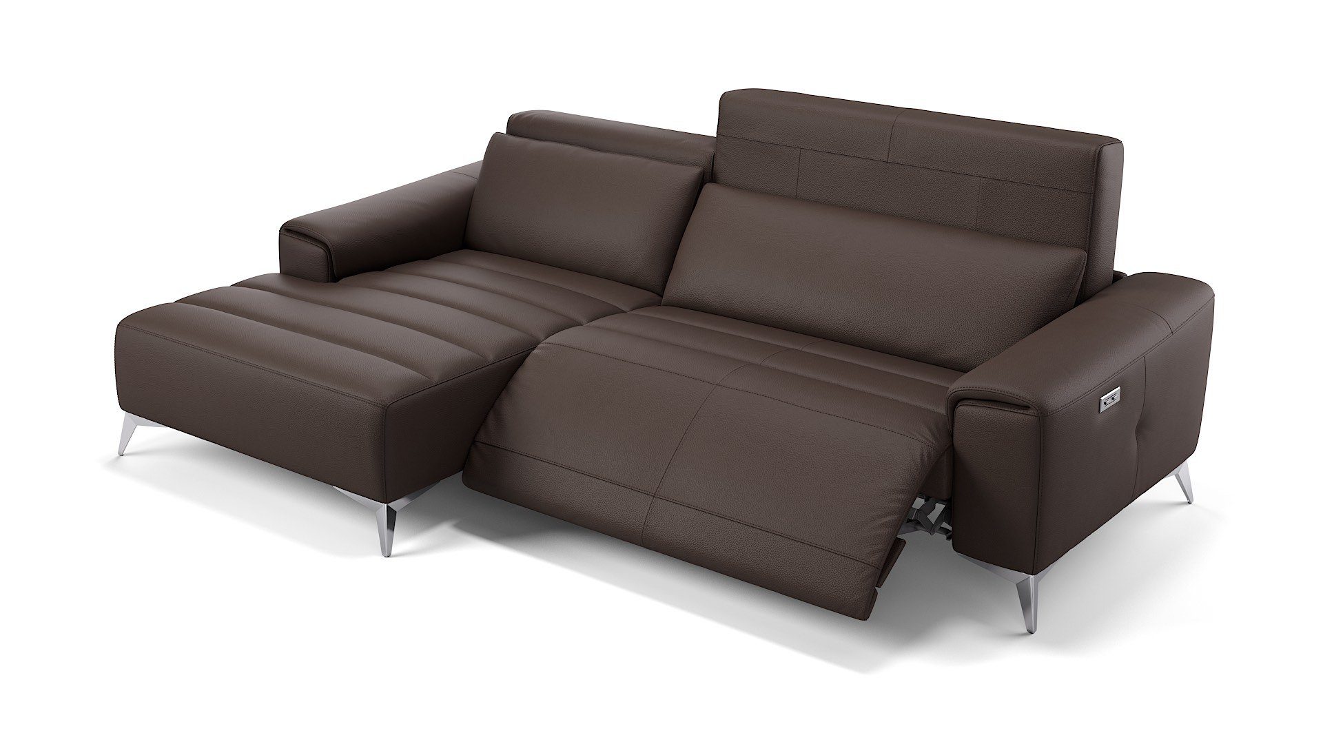 Sofanella Ecksofa Ecksofa BELLA Sofalandschaft Funktionscouch Ledercouch