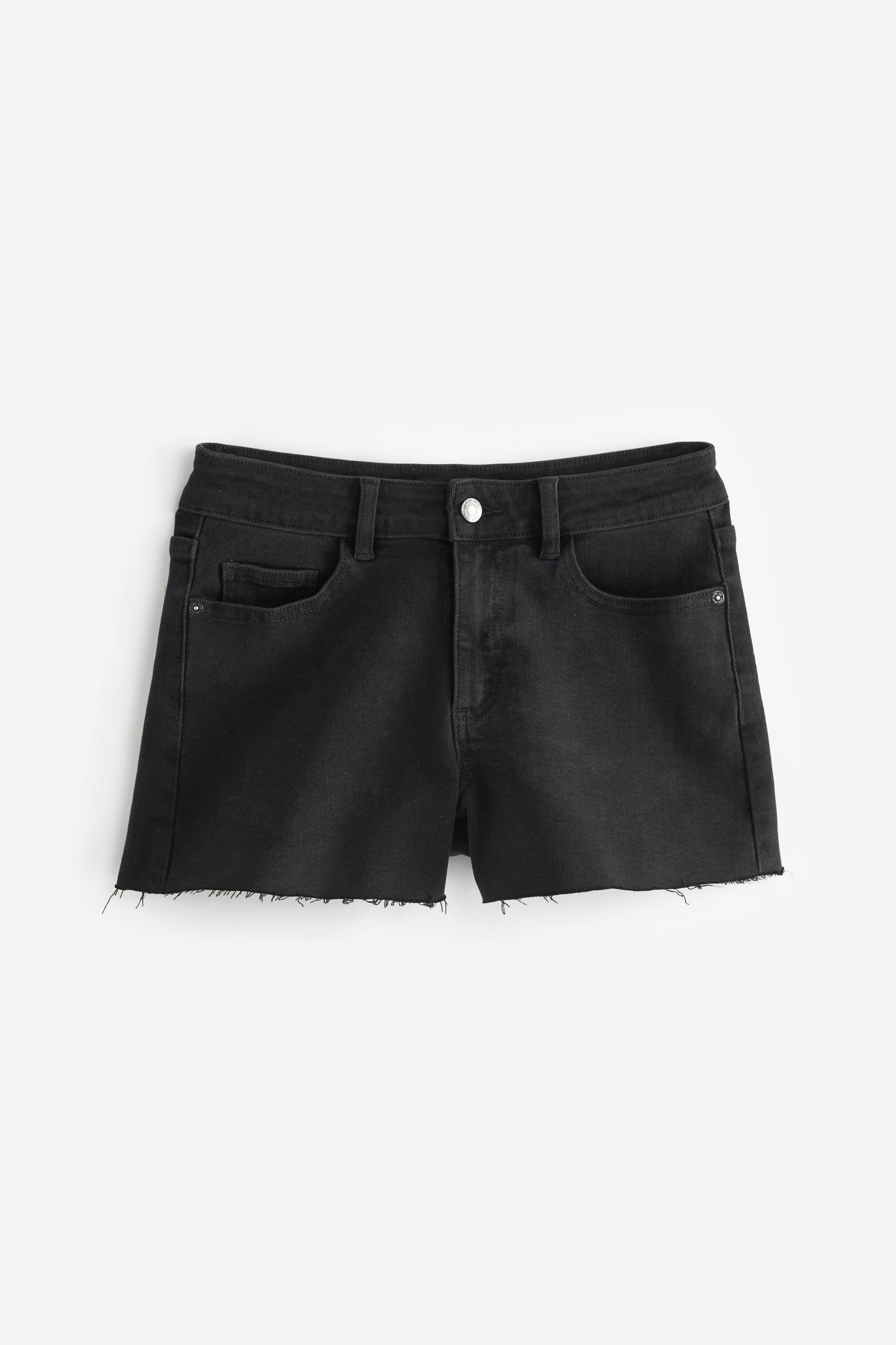 Next Shorts Superweiche Denim-Shorts mit Fransensaum günstig online kaufen