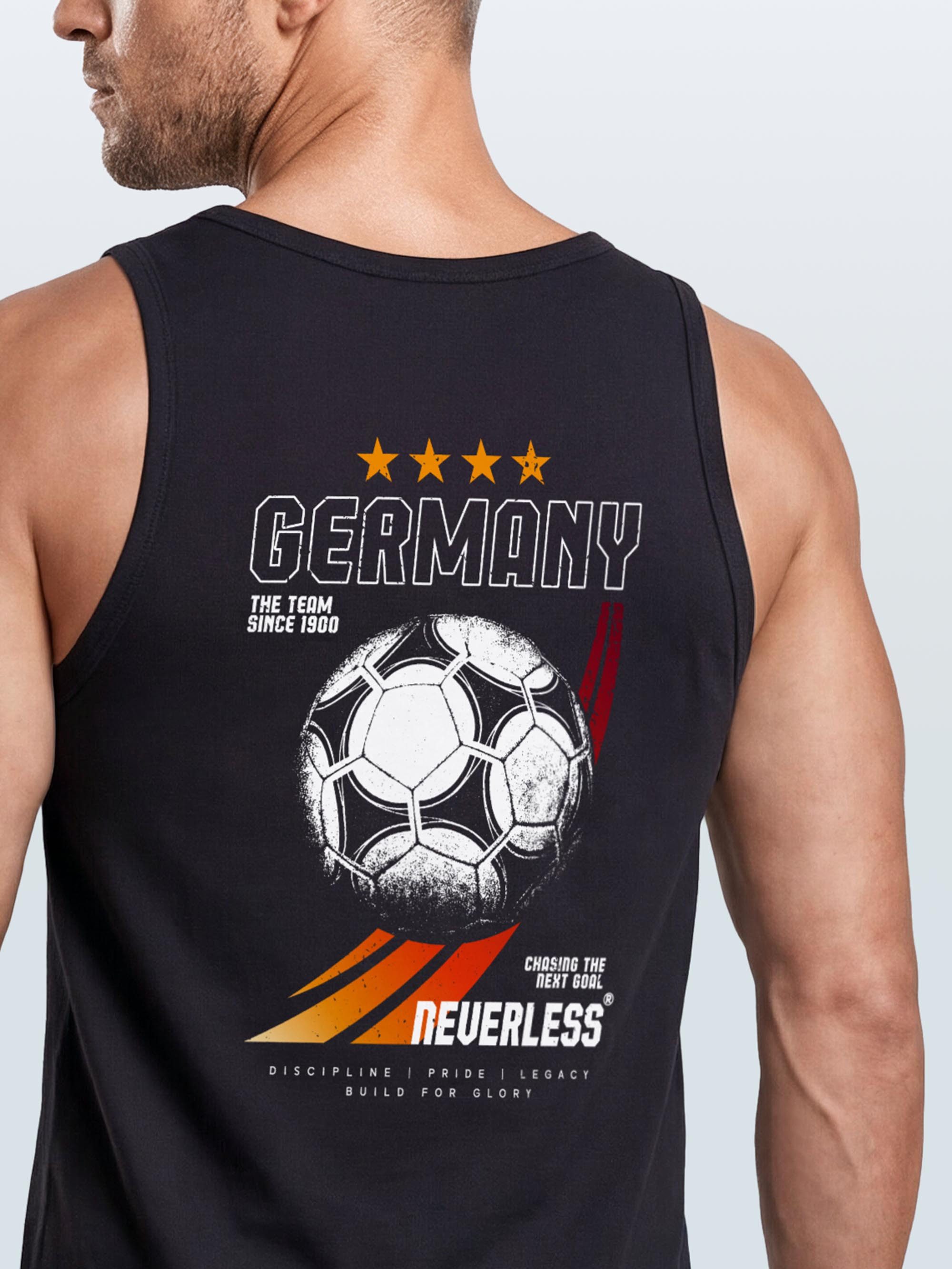 Neverless Tanktop Tanktop Herren mit Vintage Fussball Print - WM Retro Fußball - mit Print