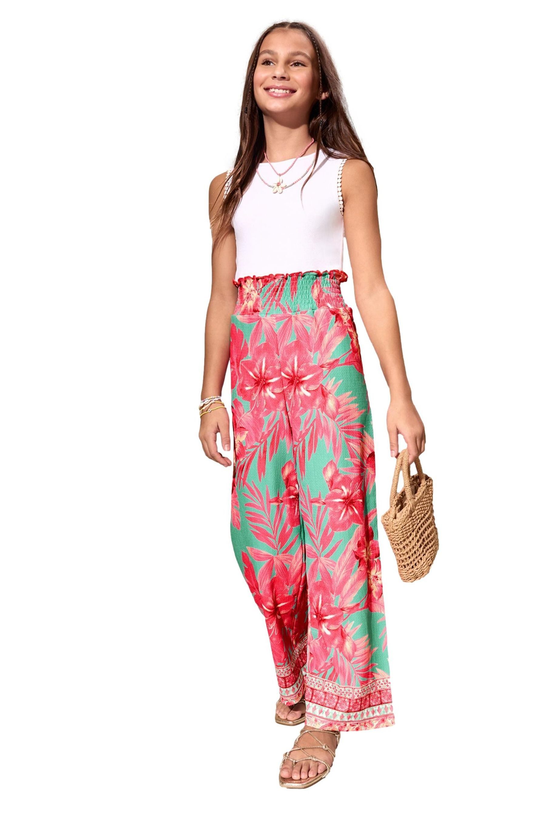 LIPSY Playsuit Lipsy 2-in-1-Jumpsuit mit tropischem Print (1-tlg)