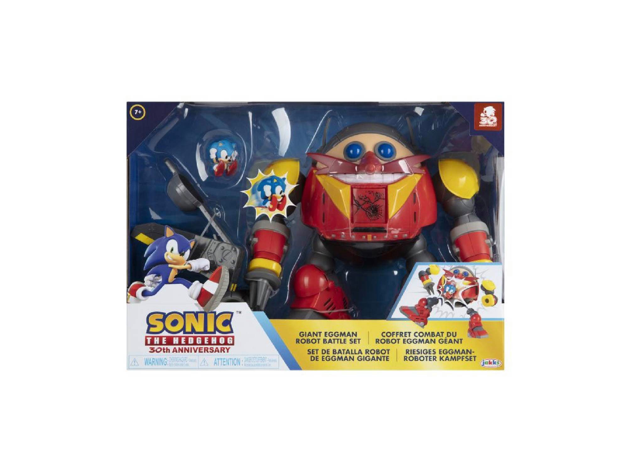 Sonic Actionfigur Sonic Riesen Dr. Eggmann Roboter Battle Set inkl. Figuren, 22 cm