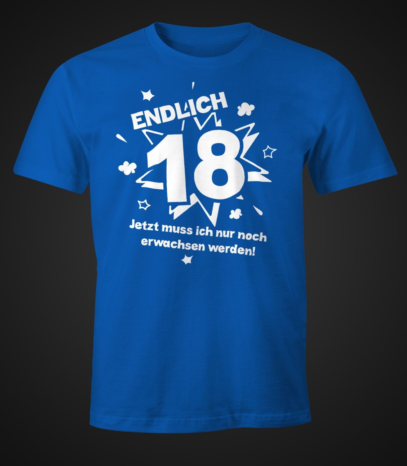 MoonWorks Print-Shirt Herren T-Shirt Endlich 18 günstig online kaufen